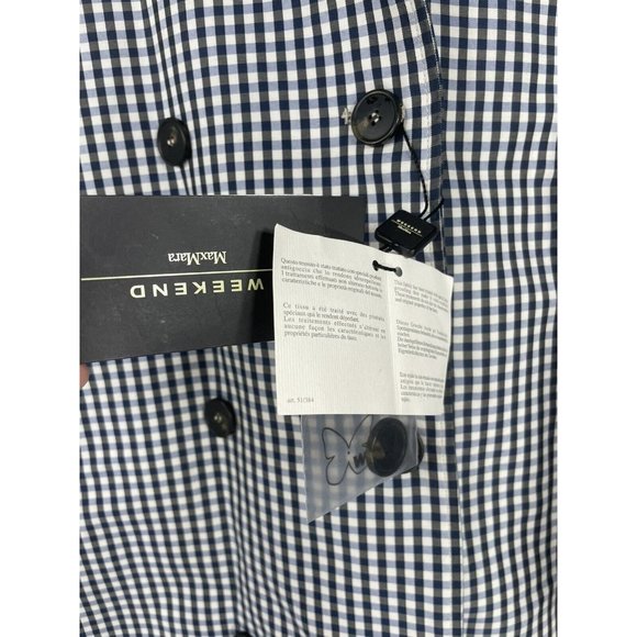 Weekend Max Mara DINGO DOUBLE-BREASTED WINTER TRENCH COAT Size 10 NEW NWT Check - Picture 3 of 10